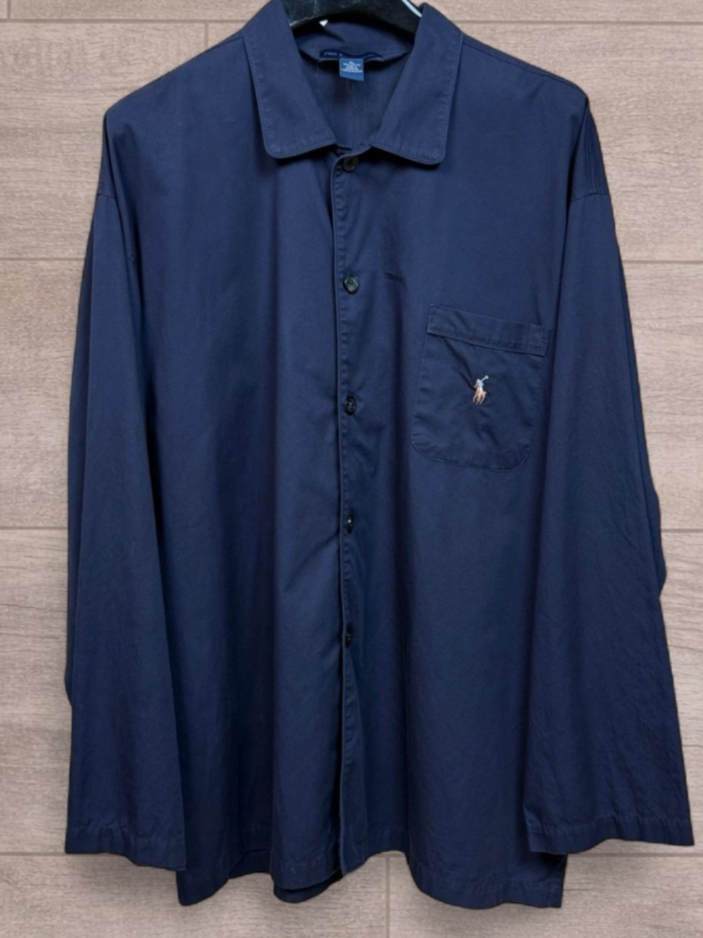 Polo Ralph Lauren Navy Button Up Shirt Mens XL Cotton
